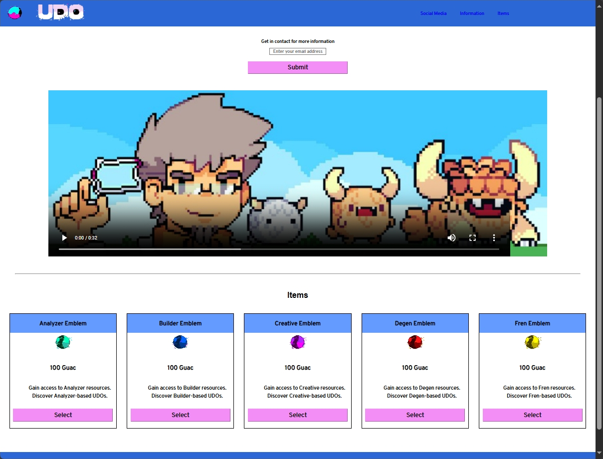 UDO Landing Page
